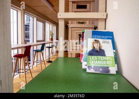 L'immagine mostra l'inaugurazione di 'Greenhouse', la nuova sede dei partiti politici verdi fiamminghi e francofoni Groen ed Ecolo, sabato 25 settembre 2021 a Bruxelles. BELGA FOTO HATIM KAGHAT Foto Stock