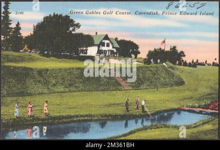 Green Gables Golf Course, Cavendish, Prince Edward Island, Golf, Lakes & Ponds, Tichnor Brothers Collection, cartoline degli Stati Uniti Foto Stock