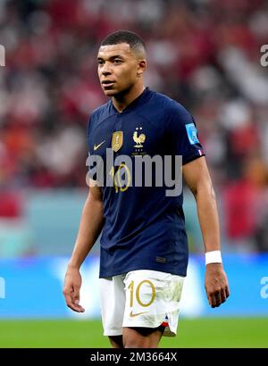 Kylian Mbappe in Francia durante la partita di semifinale della Coppa del mondo FIFA allo stadio al Bayt di al Khor, Qatar. Data immagine: Mercoledì 14 dicembre 2022. Foto Stock