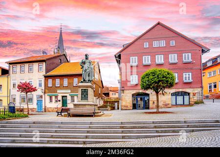 Città vecchia di Tann, Assia, Germania Foto Stock