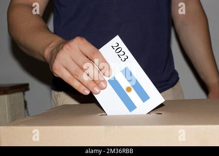 Argentina concetto di voto politico Foto Stock