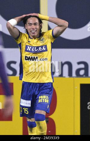 Daichi Hayashi di STVV, nella foto di una partita di calcio tra Sint-Truidense VV e Beerschot, domenica 20 marzo 2022 a Sint-Truiden, il 32° giorno della prima divisione del campionato belga della 'Jupiler Pro League'. FOTO DI BELGA JOHAN EYCKENS Foto Stock