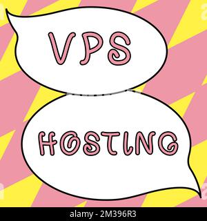 Scrittura a mano di testo VPS Hosting. Il concetto aziendale simula un server dedicato all'interno di un ambiente di hosting condiviso Foto Stock