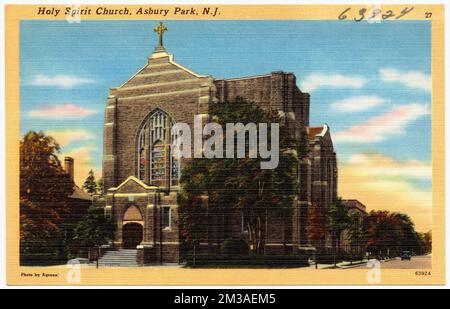 Chiesa dello Spirito Santo, Asbury Park, N. J., Chiese, Tichnor Brothers Collection, Cartoline degli Stati Uniti Foto Stock