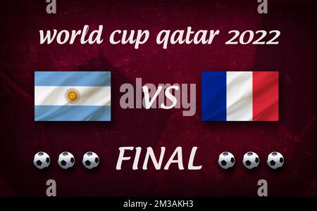 qatar, arabia saudita, anno 2022: Background rappresentativo per annunciare il torneo di calcio finale di Coppa del mondo in Qatar 2022 Foto Stock