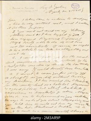 Horace Greeley, New York, autograph letter signed to R. W. Griswold, 3 December 1840 , American literature, 19th century, History and criticism, Authors, American, 19th century, Correspondence, Authors and publishers, Poets, American, 19th century, Correspondence, Raymond, Henry J. Henry Jarvis, 1820-1869. Rufus W. Griswold Papers Stock Photo