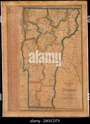 Una mappa migliorata del Vermont : compilata dalle autorità più recenti , Vermont, Mappe Norman B. Leventhal Map Center Collection Foto Stock