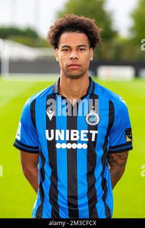 Il Tajon Buchanan del Club si pone per il fotografo durante il photoshoot del 2022-2023 del Club Brugge della Giupiler Pro League belga, venerdì 16 settembre 2022 a Knokke-Heist. BELGA FOTO KURT DESPLENTER Foto Stock