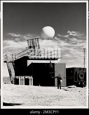 Indian Springs, Nevada , Prove di armi nucleari, tempo, misurazione, Difesa civile. Documenti dell'Ufficio di Difesa civile e mobilitazione della Difesa Foto Stock