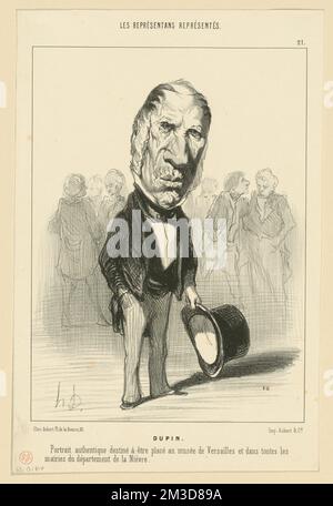 J. Jacques Dupin , funzionari di gabinetto, politici, Dupin, M. André-Marie-Jean-Jacques, 1783-1865. Honoré Daumier (1808-1879). Litografie Foto Stock