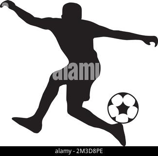 Logo icona personaggio giocatore di calcio Illustrazione Vettoriale