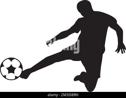 Logo icona personaggio giocatore di calcio Illustrazione Vettoriale