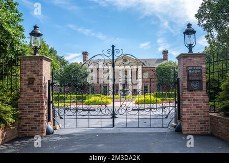 Little Rock, Arkansas, USA - 9 settembre 2022: La residenza del governatore nel Campidoglio dello stato dell'Arkansas Foto Stock