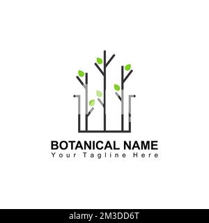 piante in vaso utilizzando linea forma immagine grafica icona logo disegno astratto concetto stock vettoriale. Può essere utilizzato come simbolo correlato alla natura o botanica Illustrazione Vettoriale