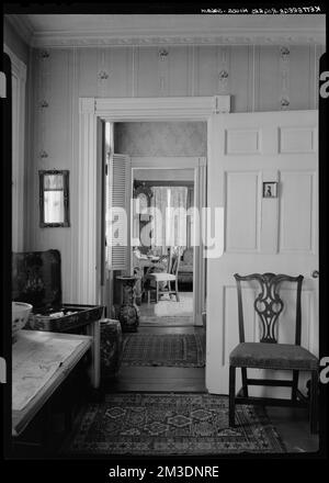 Kitterege-Rogers House, Salem: Attraverso due porte, interni, porte e porte. Samuel Chamberlain Fotografia negatives Collection Foto Stock