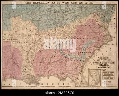 Lloyd's New Military map of the Border & Southern states, United States, History, Civil War, 1861-1865, Mappe Norman B. Leventhal Map Center Collection Foto Stock