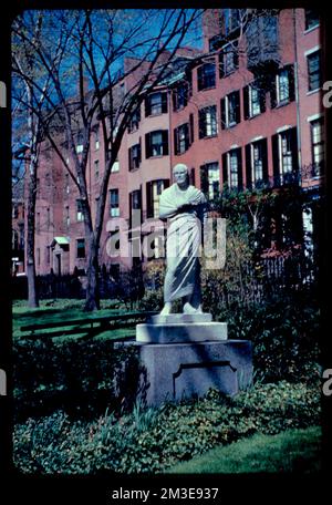 Piazza Louisburg , scultura, Parchi, Filosofi, Aristotele. Collezione Edmund L. Mitchell Foto Stock