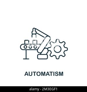 Icona di automatismo. Icona monocromatica Simple Human Productivity per modelli, web design e infografiche Illustrazione Vettoriale