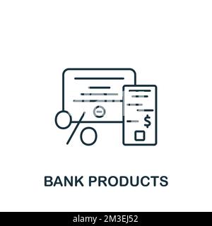 Icona prodotti bancari. Monocromatico semplice investimento icona per modelli, web design e infografica Illustrazione Vettoriale