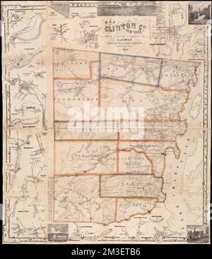 Mappa di Clinton Co., New York : dalle indagini attuali, Clinton County N.Y., Mappe Norman B. Leventhal Map Center Collection Foto Stock