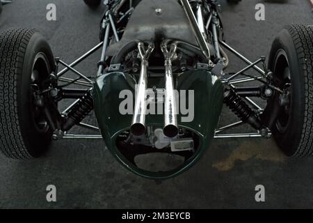 Vettura da corsa Goodwood Revival Lotus BRM Vintage Formula 1 Foto Stock