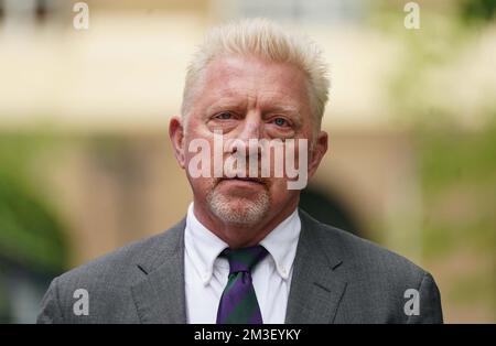 Foto del file datata 29/4/2022 del tre volte campione di Wimbledon Boris Becker che oggi è stato liberato dalla prigione e sarà deportato dal Regno Unito, l'agenzia di stampa PA capisce. Data di emissione: Venerdì 29 aprile 2022. Foto Stock