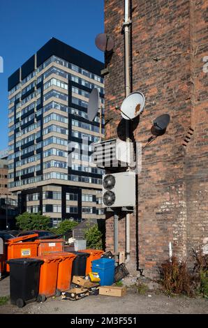 Sito di sviluppo terreno e parcheggio auto Liverpool centro città Hackins Hey Moorfields Foto Stock