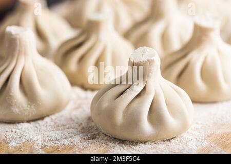 Khinkali, piatto tradizionale georgiano Foto Stock