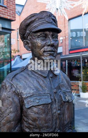 Allan Leonard Lewis VC scultura, Hereford Foto Stock