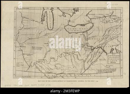 Mappa delle parti occidentali della colonia della Virginia, fino al Mississipi , spedizione di Washington in Ohio, 1st, 1753-1754, Mappe, prime opere al 1800, Facsimiles, Indiani del Nord America, Mappe, Facsimiles, Manuscript Maps, Facsimiles, Prime mappe, Facsimiles, Stati Uniti, Mappe, prime opere al 1800, Facsimiles, Virginia, Mappe, prime opere al 1800, Facsimiles Norman B. Leventhal Map Center Collection Foto Stock