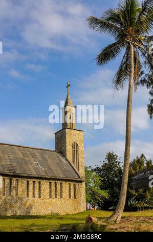 Vecchia chiesa a Fort Dauphin, Tolagnaro, Madagascar meridionale Foto Stock