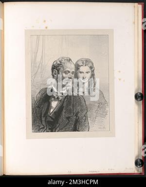 Mosieu Charles m'a dit, enfin, qu'est-ce qu'elle a?...EH bien! j'ai dit - CE n'est rien...J'ai dit ce que t'as ,. Paolo Gavarni (1804-1866). Litografie e altre opere Foto Stock