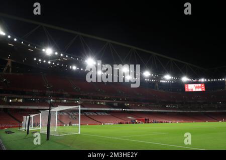 Una vista generale dell'Emirates Stadium, Londra. Data immagine: Giovedì 15 dicembre 2022. Foto Stock