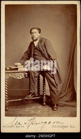 MR. Spurgeon, Preachers, Spurgeon, C. H. Charles Haddon, 1834-1892, carte de Visite Collection Foto Stock