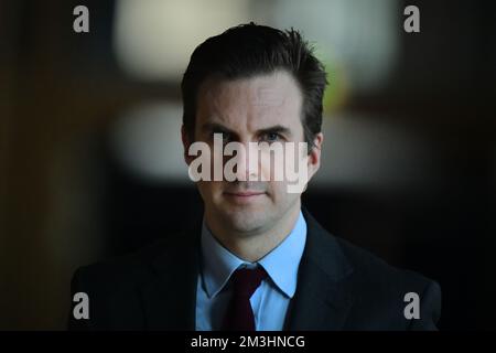 Edimburgo Scozia, Regno Unito 15 dicembre 2022. Daniel Johnson al Parlamento scozzese. credito sst/alamy notizie dal vivo Foto Stock