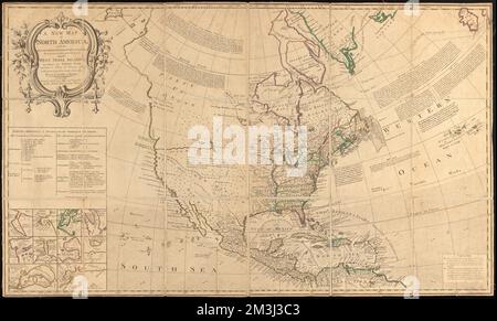 Una nuova mappa del Nord America : con i domini britannico, francese, spagnolo, olandese e danese su quel grande continente, e le isole dell'India occidentale, secondo il trattato definitivo concluso a Parigi il 10th febbraio 1763 , Nord America, carte, prime opere di Norman B. Leventhal Map Center Collection 1800 Foto Stock