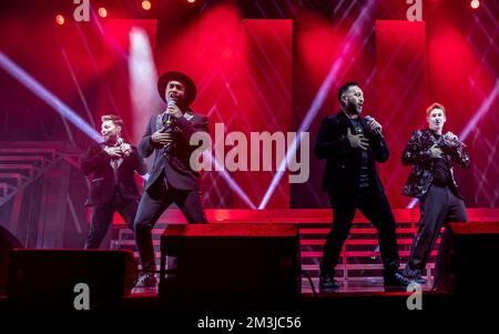 Bournemouth, Regno Unito. 15th Dec, 2022. Blue Performing al Bournemouth International Centre, Regno Unito. 15 dicembre 2022. Credit: Charlie Raven/Alamy Live News Foto Stock