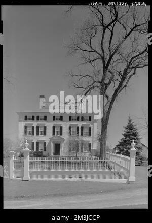 Andover Nord, esterno della casa, architettura, abitazioni, recinzioni. Samuel Chamberlain Fotografia negatives Collection Foto Stock