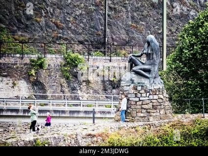 Lorelei posizione, fiume Reno, Germania Foto Stock