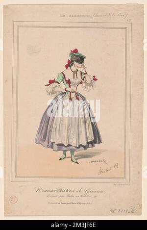 Costume de Gavarni - exécuté par Babin, rue Richelieu, 21 ,. Paolo Gavarni (1804-1866). Litografie e altre opere Foto Stock
