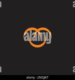 lettera m astratto sorriso disegno logo vettore Illustrazione Vettoriale