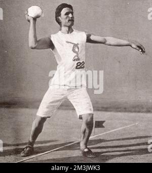 Stone Putting - Giochi Olimpici 1906 Foto Stock