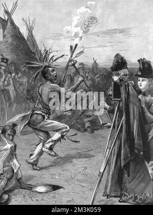 Indiani d'America. Con gli indiani Blackfeet, Pocklington Foto Stock