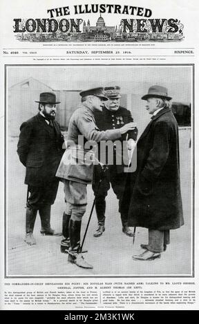 Feldmaresciallo Sir Douglas Haig, David Lloyd George, generale Foto Stock