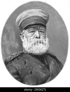 Il principe otto Edward Leopold von Bismarck, duca di Lauenburg (1815 - 1898), statista prusso-tedesca e primo cancelliere dell'Impero tedesco. Foto Stock