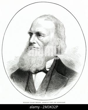 William Cullen Bryant (1794 - 1878), poeta e giornalista americano. Foto Stock