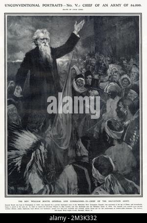 William Booth si rivolge a un pubblico multinazionale 1908 Foto Stock