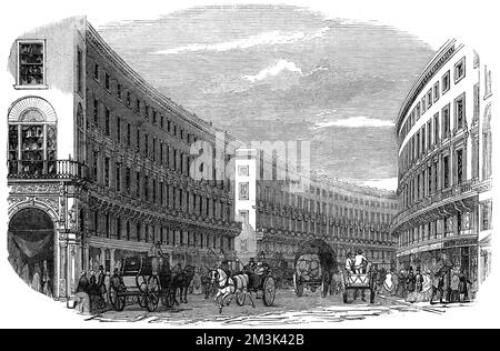 Regent's Quadrant, Londra 1848 Foto Stock