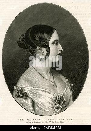 Regina Vittoria (1819 - 1901) Royalty britannica. Durante il 1840's. Incluso in un articolo speciale che celebra il Giubileo della Regina nel 1886. 1840s Foto Stock