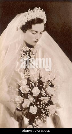 La duchessa di Gloucester il giorno del suo matrimonio. Foto Stock